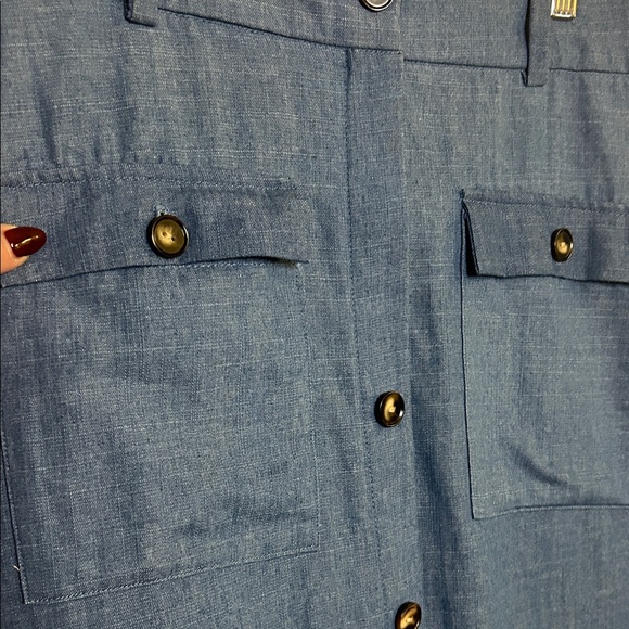 Monteau Los Angeles Chambray Vest & Skirt Set | Size M 💙 - Picture 9 of 16